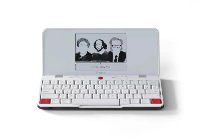 Freewrite Traveler portable e-ink typewriter with full keyboard