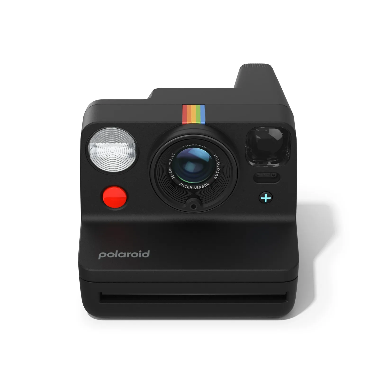 Polaroid Now+ Generation 3 black instant camera with square-format instant film