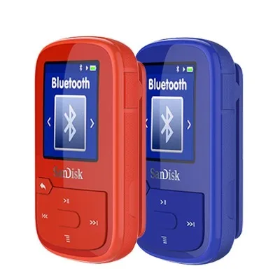 SanDisk Clip Sport Plus clip-on MP3 player, blue