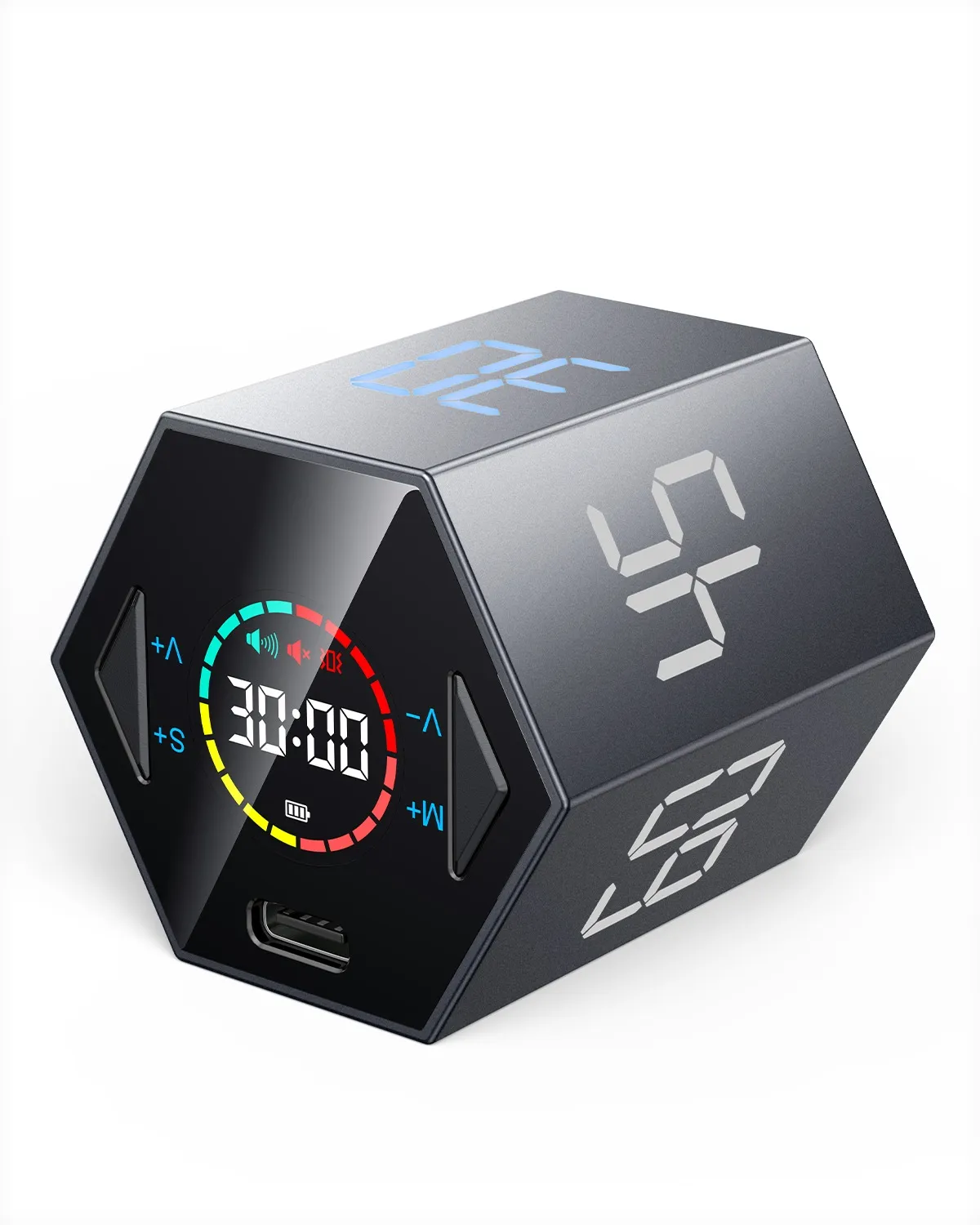TickTime Pomodoro cube timer, small hexagonal desk timer